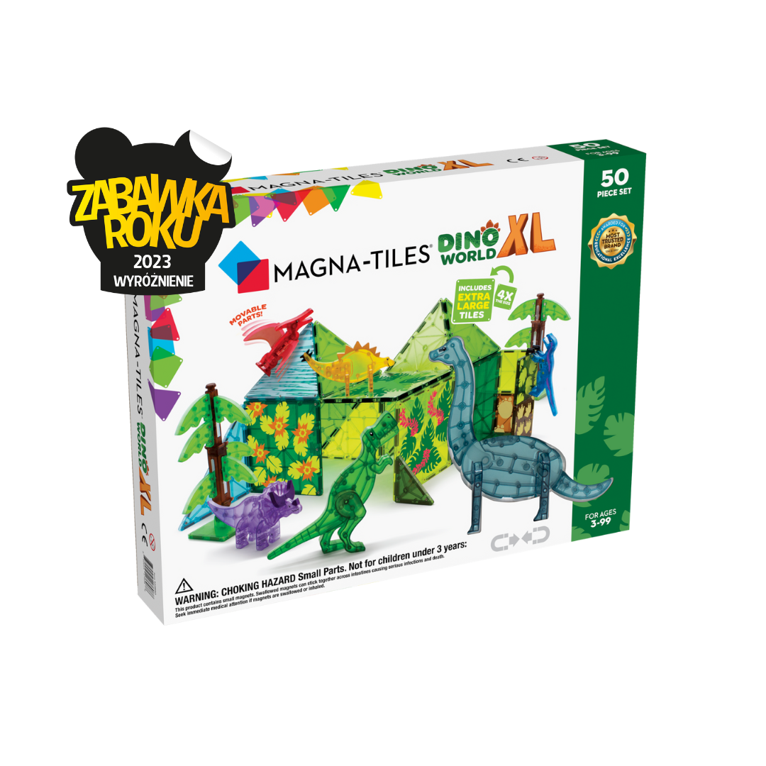 Klocki Magnetyczne Dino World XL 50 el. MAGNA-TILES®