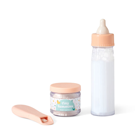 Tiny Harlow Zestaw Tiny Tummies Magiczna butelka i słoiczek