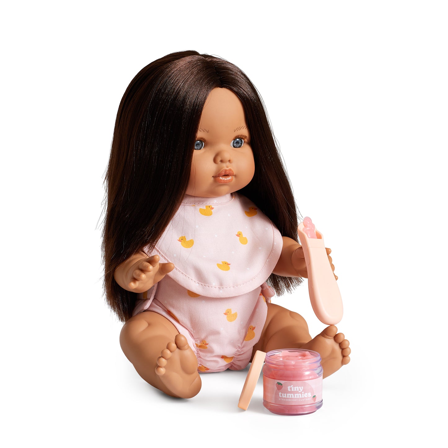 Tiny Harlow Zestaw Tiny Tummies Słoiczek i Łyżeczka, Truskawka