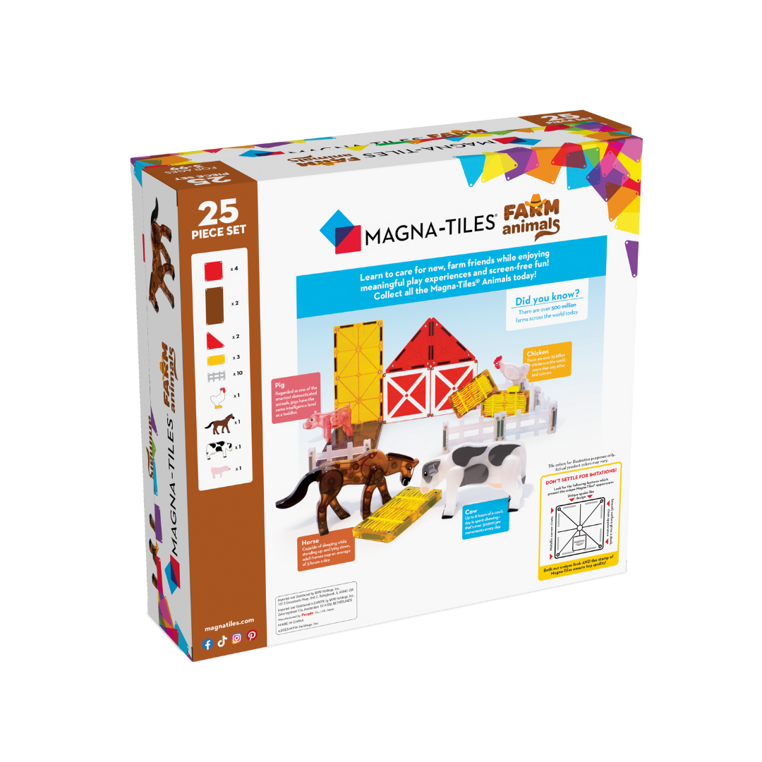 Klocki Magnetyczne Farm Animals 25 el. MAGNA-TILES®