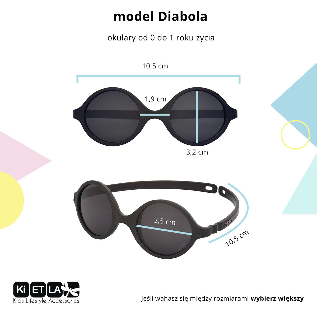 Okulary przeciwsłoneczne Diabola Fluo Orange / 0-1 Y