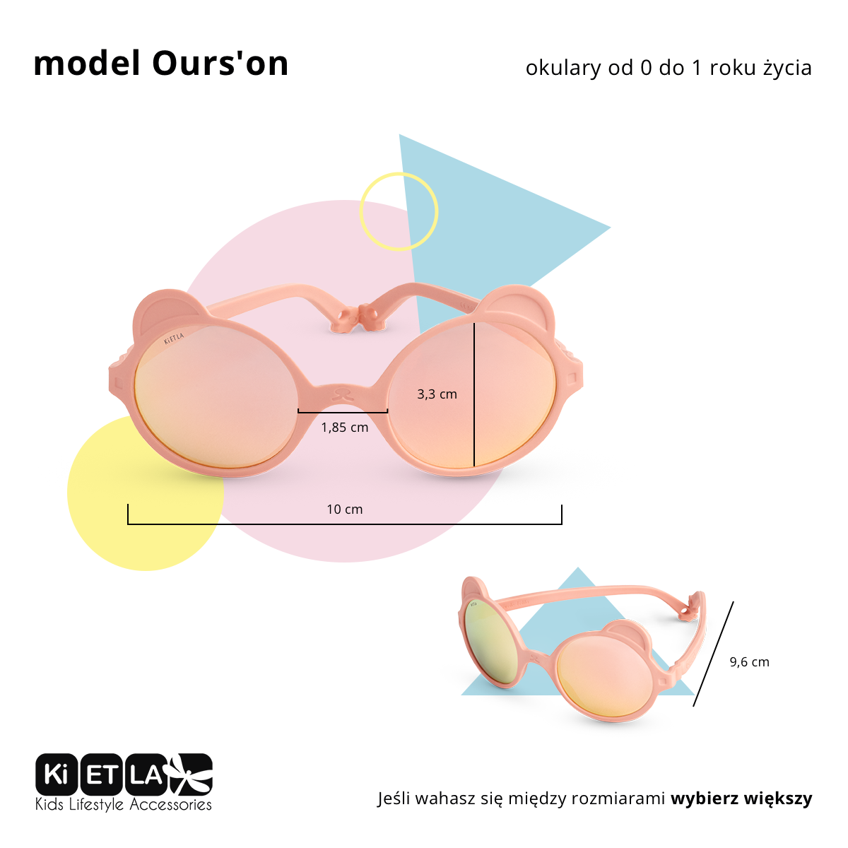 Okulary przeciwsłoneczne OURSON Peach / 0-1 Y