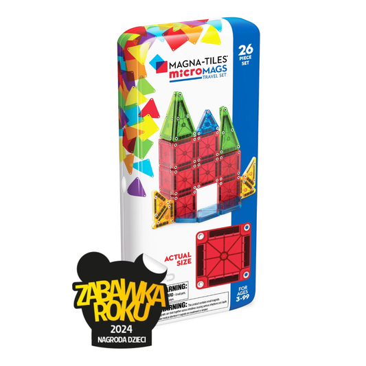 MAGNA-TILES® Klocki Magnetyczne Travel microMAGS 26 el.