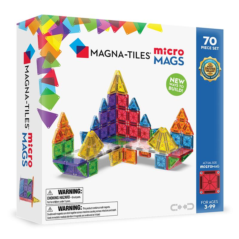 MAGNA-TILES® Klocki Magnetyczne microMAGS 70 el.