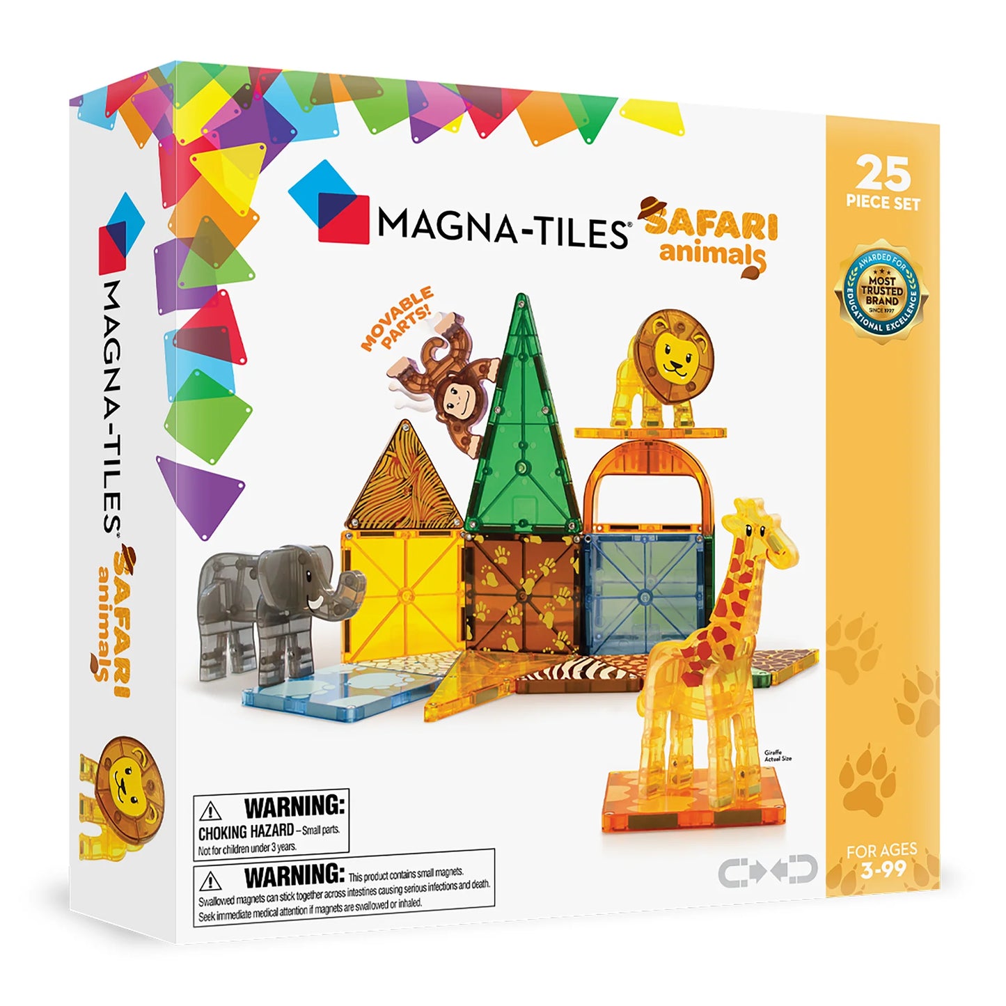 Klocki Magnetyczne Safari Animals 25 el. MAGNA-TILES®