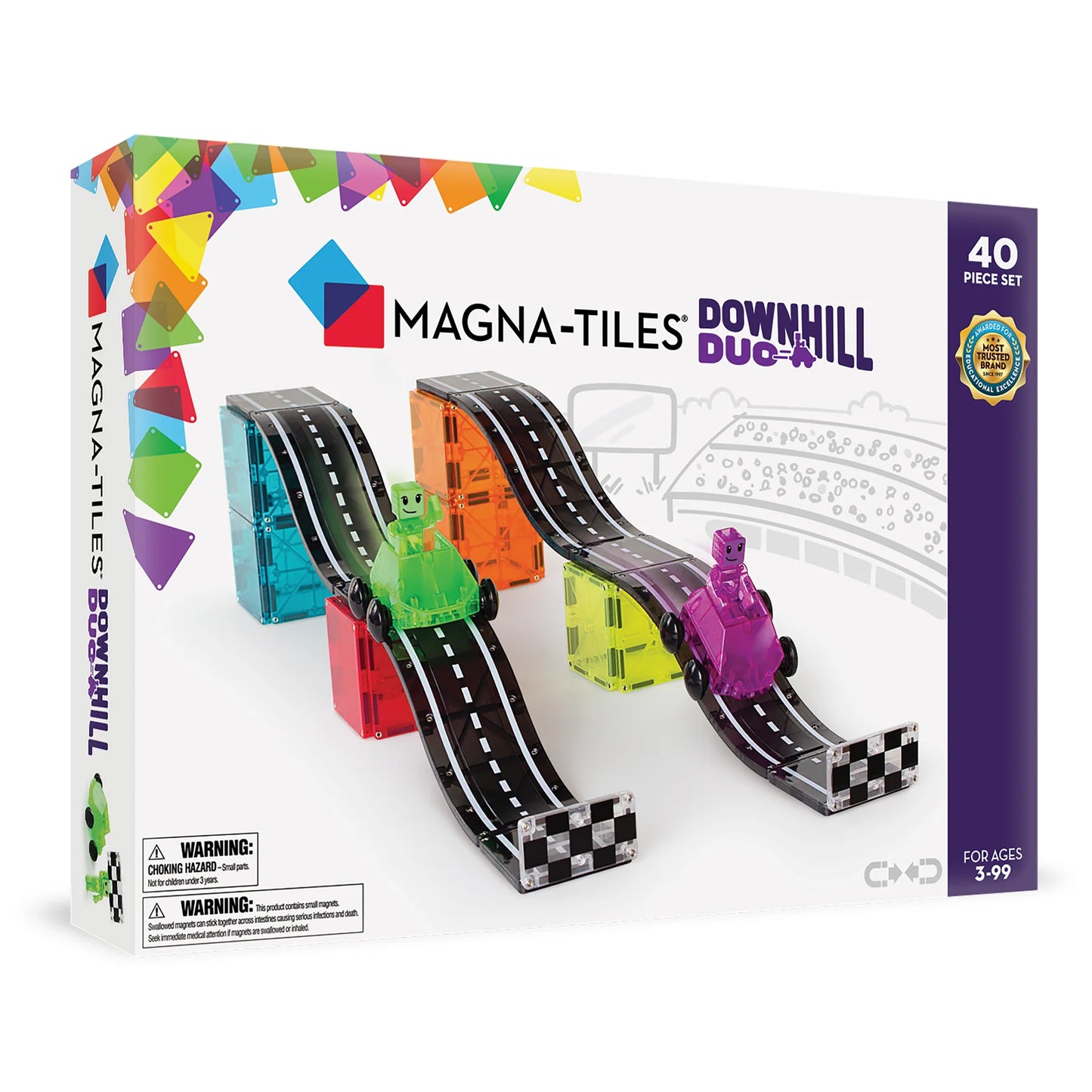 MAGNA-TILES® Klocki Magnetyczne Downhill Duo 40 el.