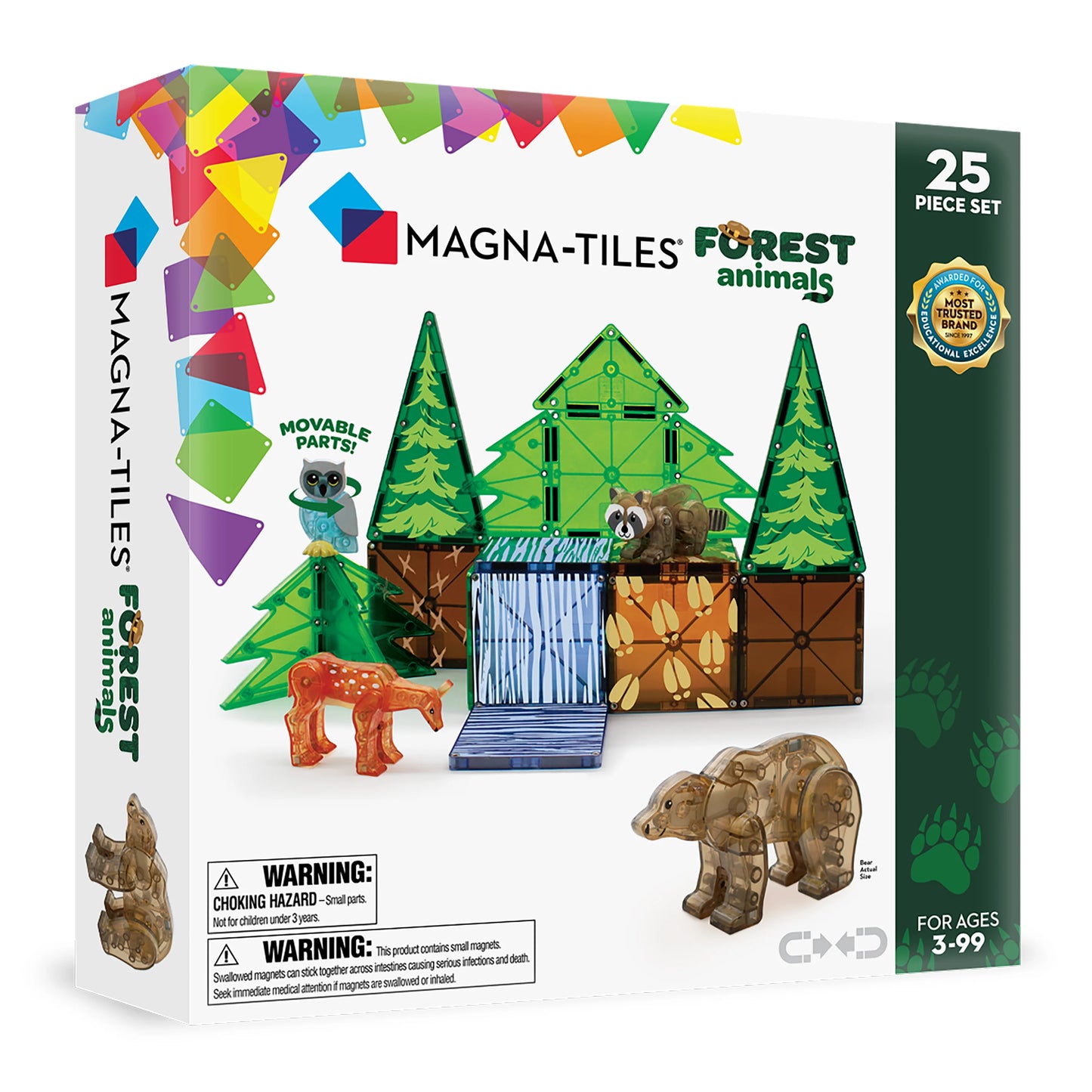 Klocki Magnetyczne Forest Animals 25 el. MAGNA-TILES®