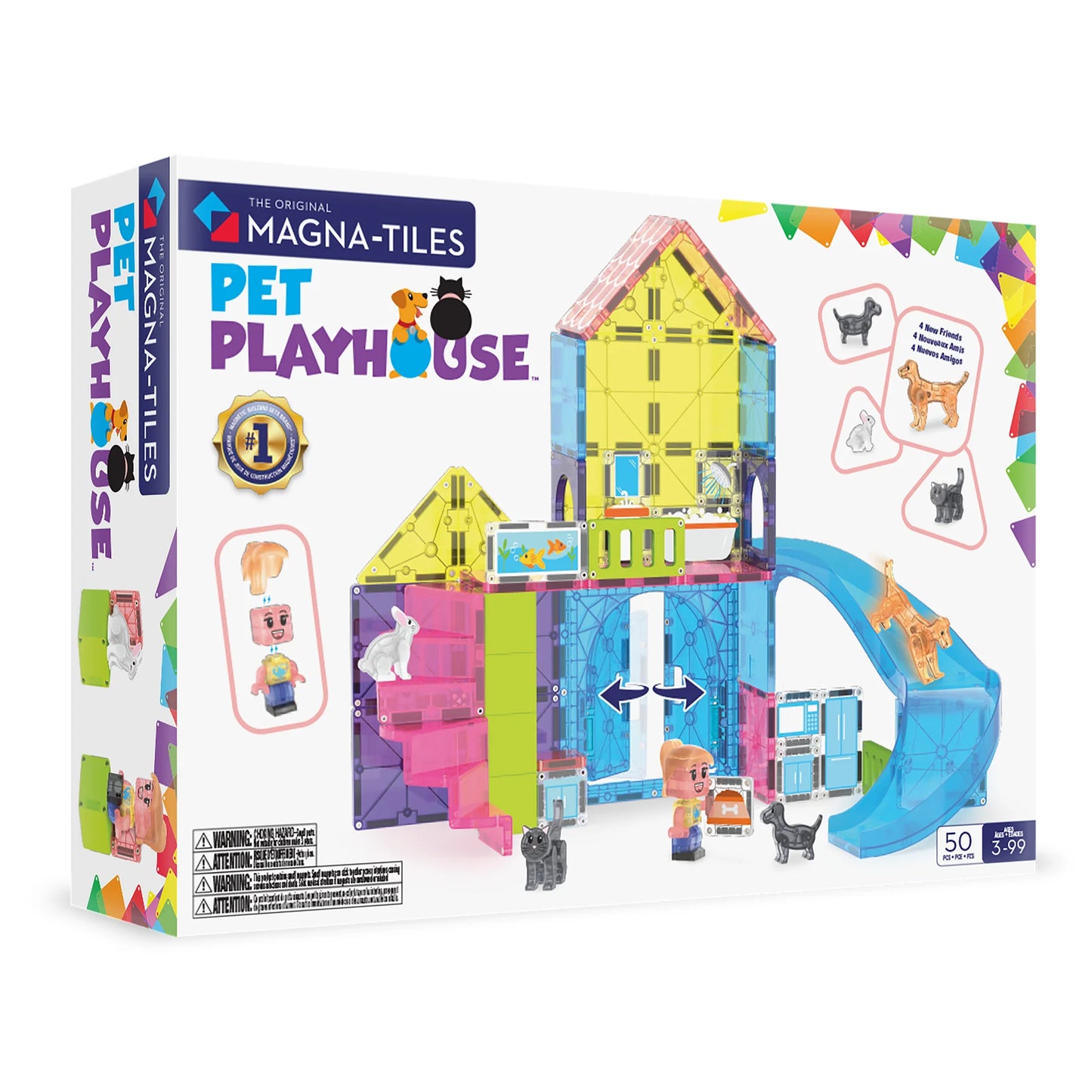 MAGNA-TILES® Klocki Magnetyczne Pet Playhouse 50 el.