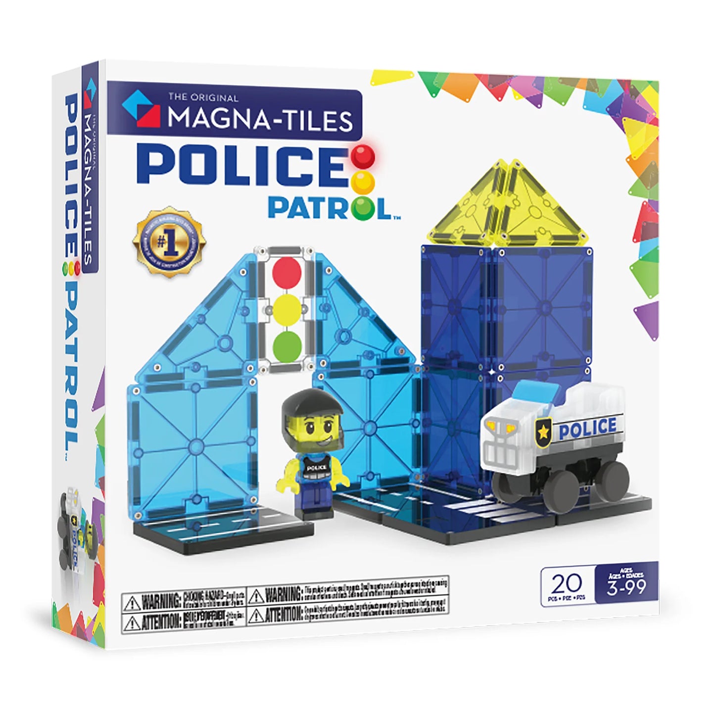 MAGNA-TILES® Klocki Magnetyczne Police Patrol 20 el.