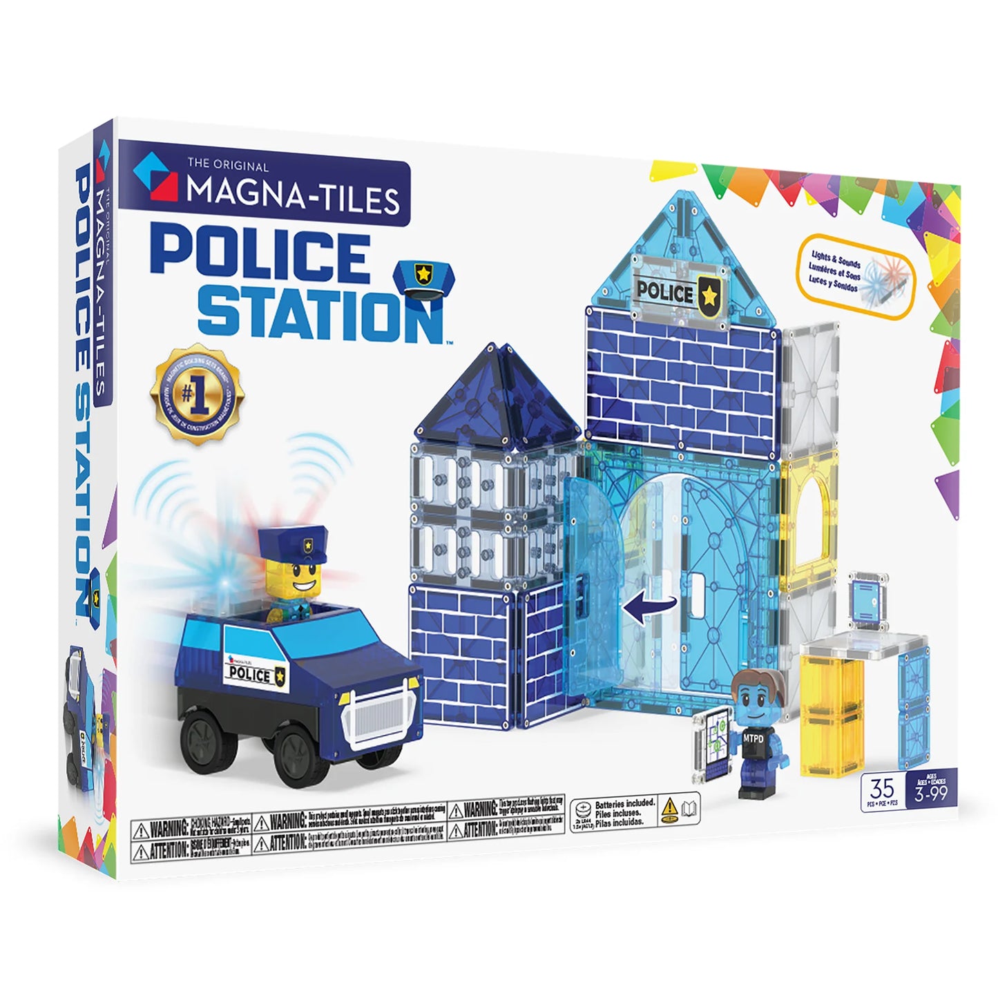 MAGNA-TILES® Klocki Magnetyczne Police Station 35 el.