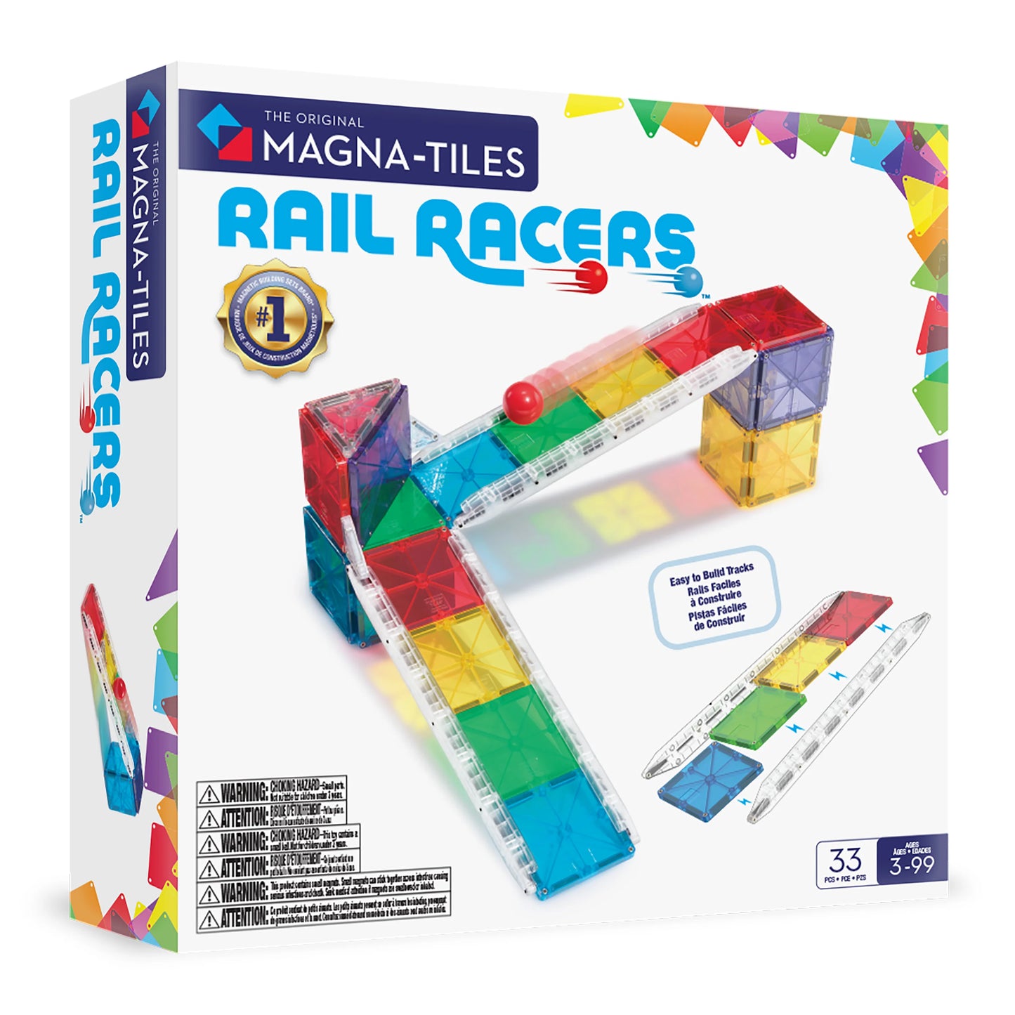 MAGNA-TILES® Klocki Magnetyczne Rail Racers 33 el.