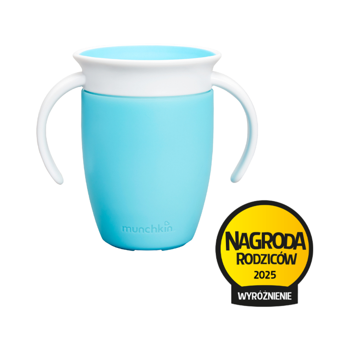 Munchkin Miracle 360° kubek treningowy z uchwytami, niebieski, 207 ml