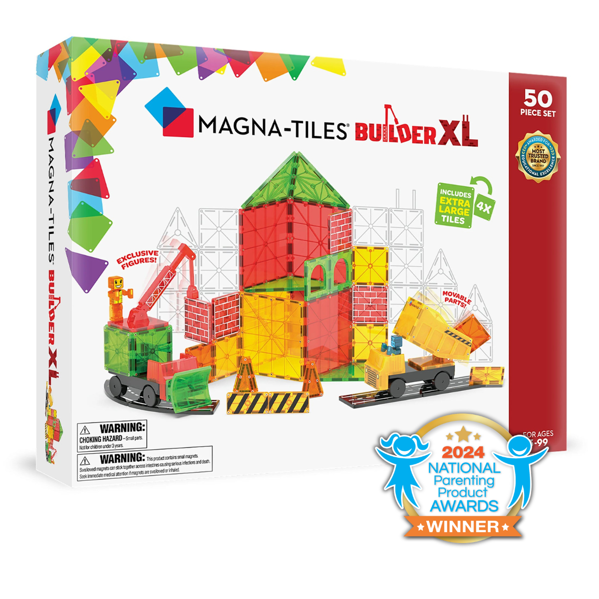 MAGNA-TILES® Klocki Magnetyczne Builder XL 50 el.