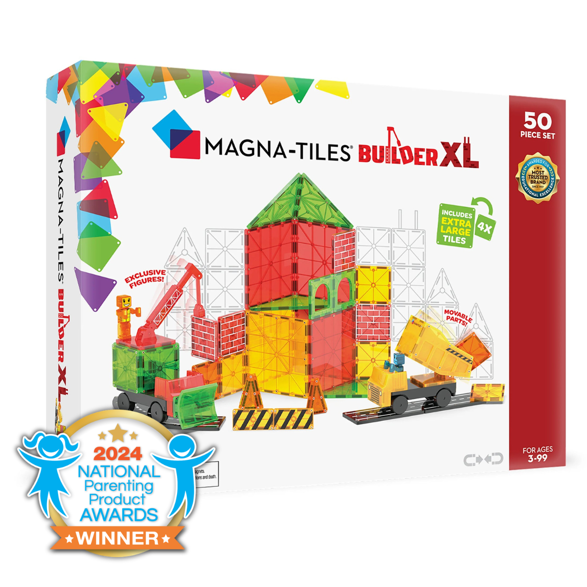 MAGNA-TILES® Klocki Magnetyczne Builder XL 50 el.