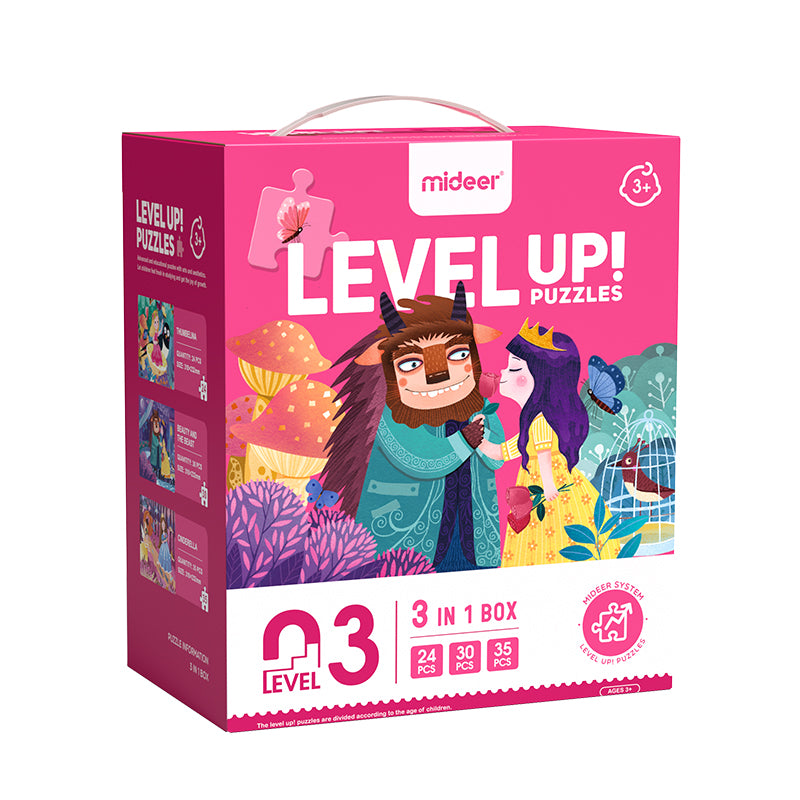 mideer LEVEL UP! Zestaw dziecięcych puzzli dla średnio zaawansowanych -Przygody Księżniczek