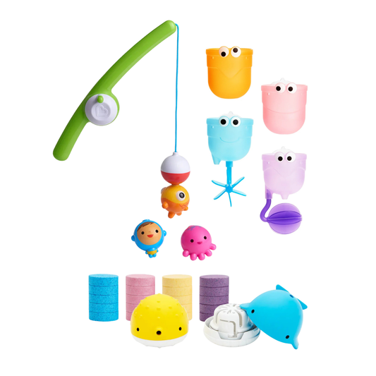 Zestaw Munchkin Zabawki do Kąpieli – Wodny Wodospad, Łowienie i Color Buddies™