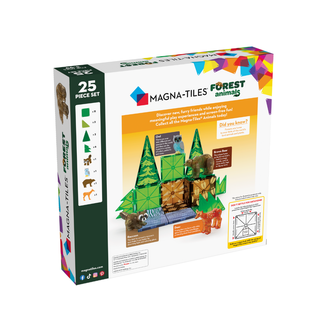 Klocki Magnetyczne Forest Animals 25 el. MAGNA-TILES®