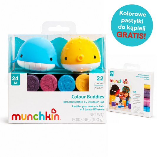 Munchkin Colour Buddies™ – Zestaw Kąpielowy + Refills GRATIS