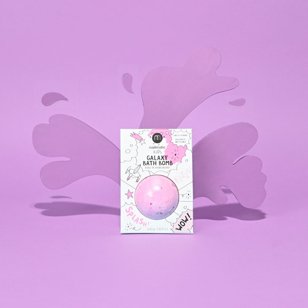 Kula do Kąpieli dla Dzieci Kosmiczna - Nailmatic Galaxy Cosmic Pink, Różowa, 160 g