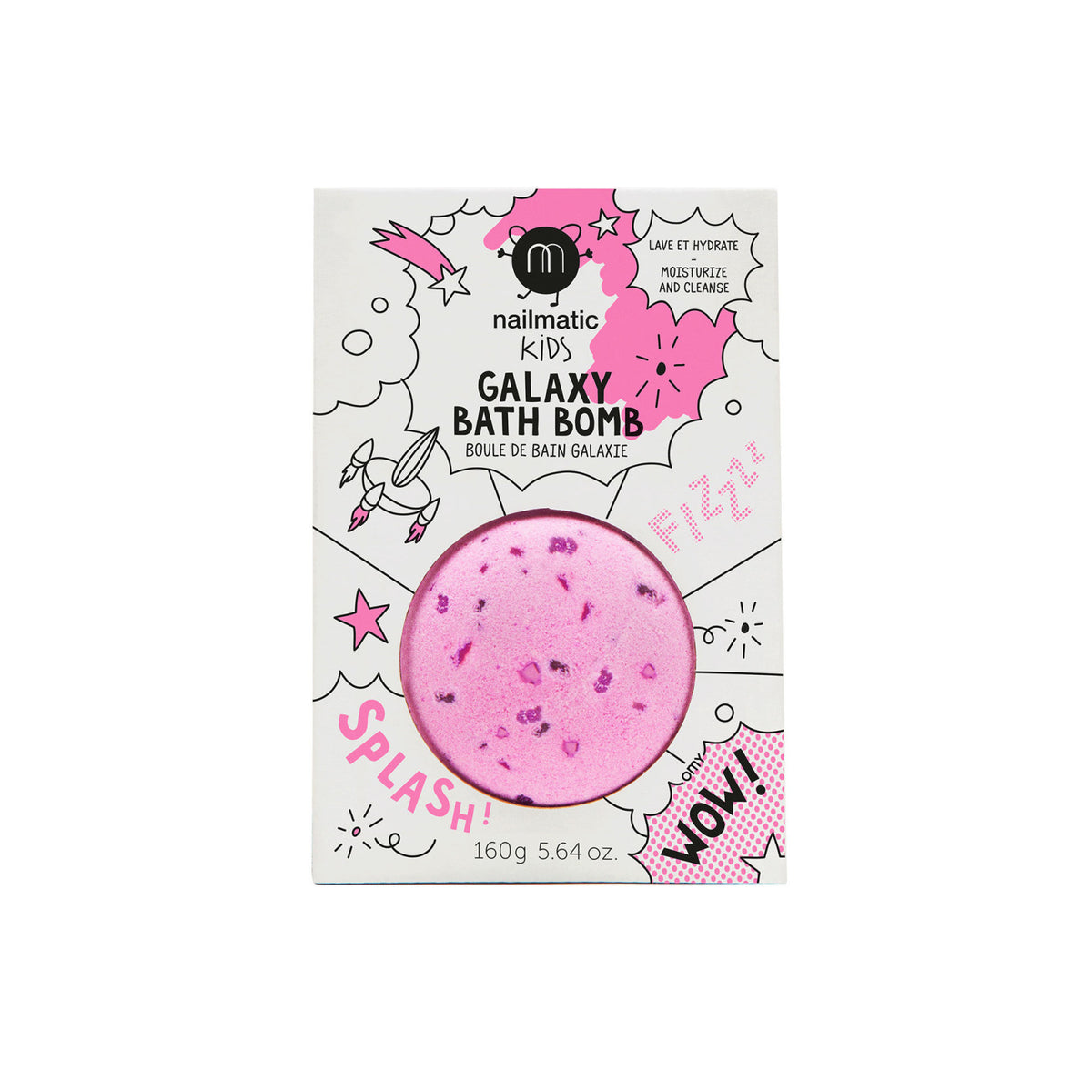 Kula do Kąpieli dla Dzieci Kosmiczna - Nailmatic Galaxy Cosmic Pink, Różowa, 160 g