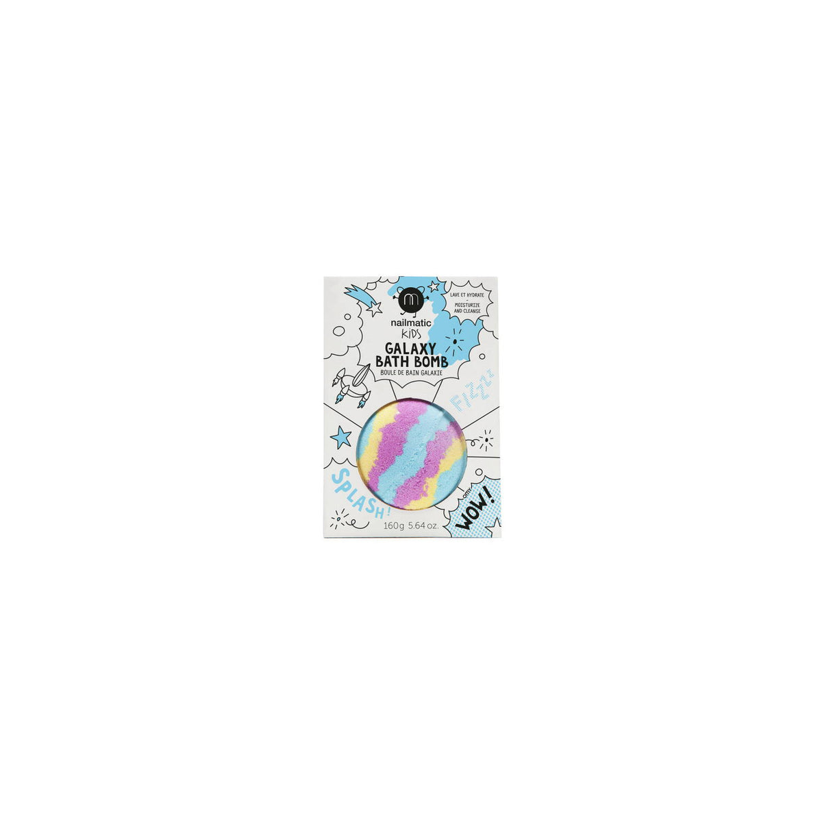 Kula do Kąpieli dla Dzieci Kosmiczna - Nailmatic Galaxy, Tęczowa, 160 g
