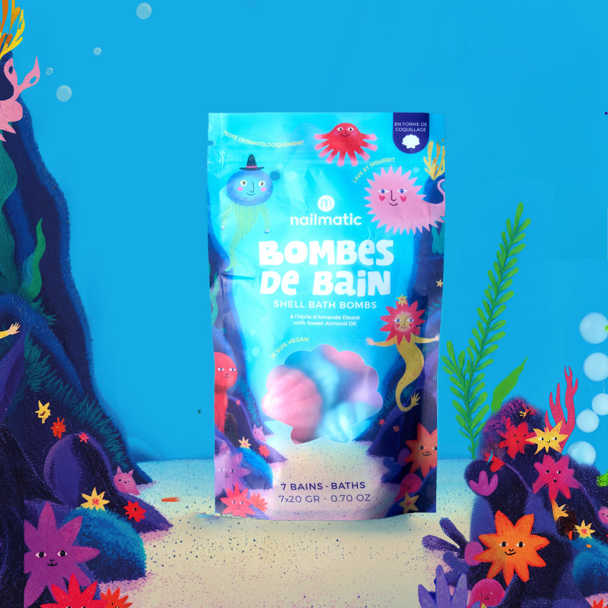 Kule do Kąpieli dla Dzieci Kosmos - Nailmatic Space, 7 × 20 g