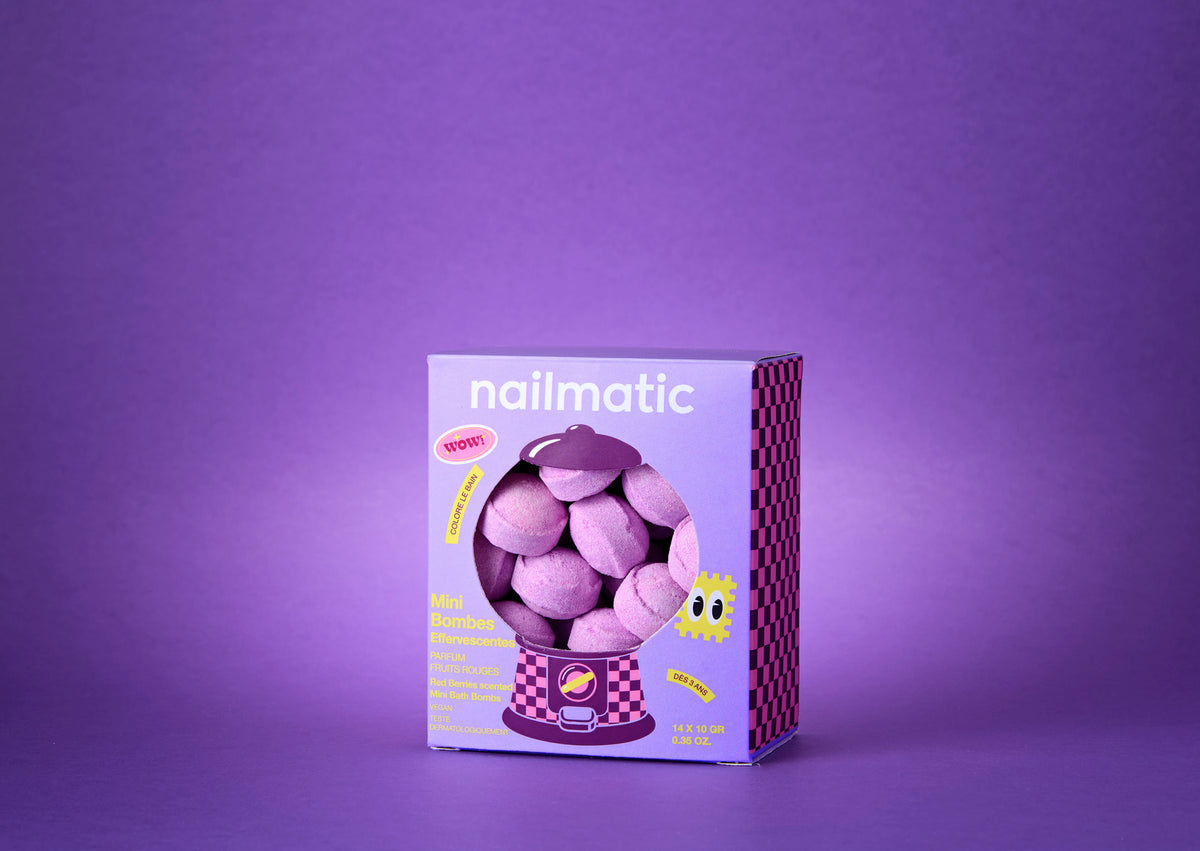Kule do Kąpieli dla Dzieci, Mini 14 szt. - Nailmatic Berry Bloom, Zapach Czerwonych Owoców