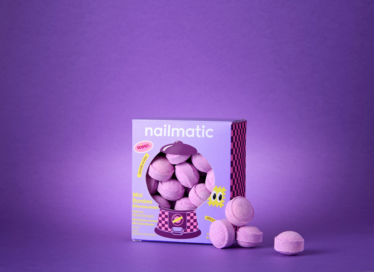 Kule do Kąpieli dla Dzieci, Mini 14 szt. - Nailmatic Berry Bloom, Zapach Czerwonych Owoców