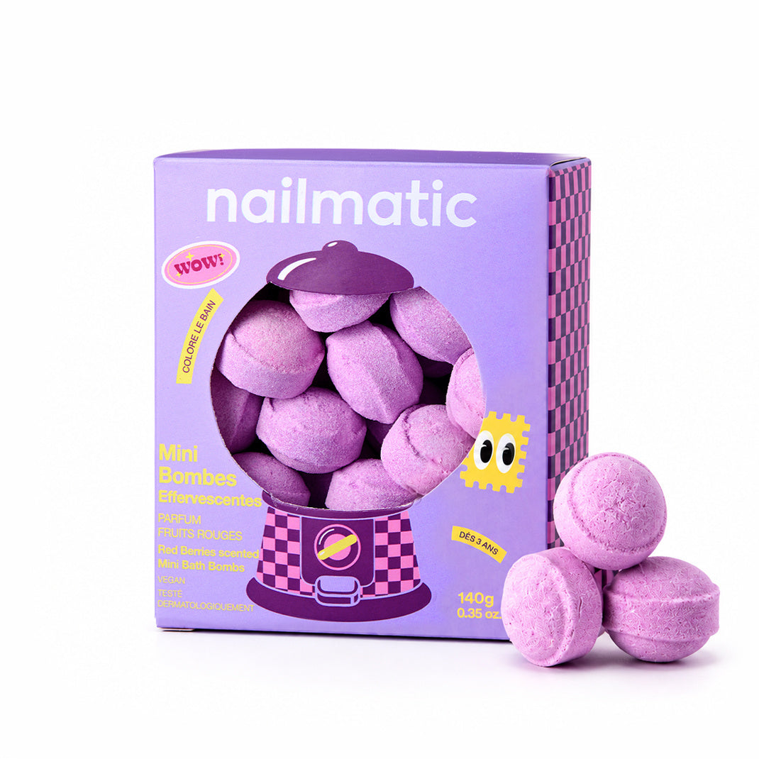 Kule do Kąpieli dla Dzieci, Mini 14 szt. - Nailmatic Berry Bloom, Zapach Czerwonych Owoców