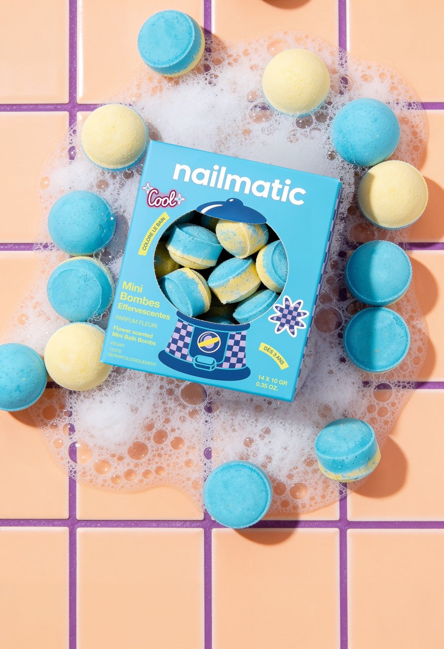 Kule do Kąpieli dla Dzieci, Mini 14 szt. - Nailmatic Flower Power, Zapach Białych Kwiatów