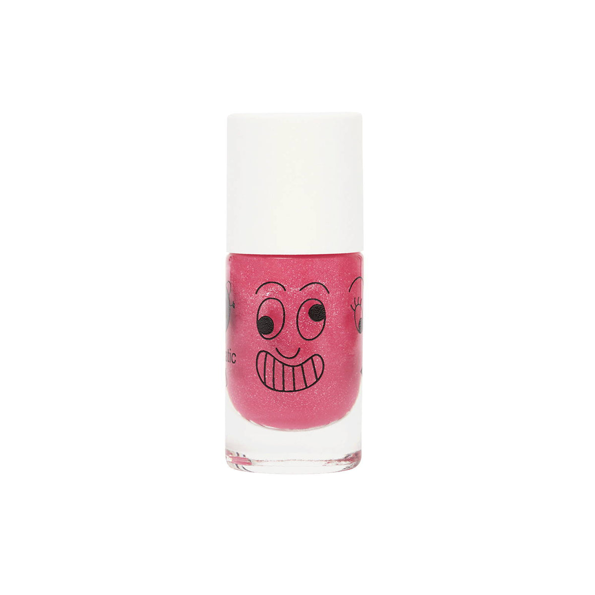 Lakier do Paznokci dla Dzieci Zmywalny Wodą - Nailmatic Kitty, Różowy z Brokatem, 8 ml