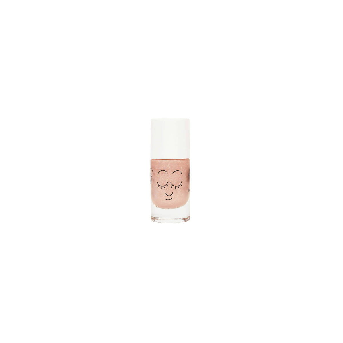 Lakier do Paznokci dla Dzieci Zmywalny Wodą - Nailmatic Peachy, Brzoskwiniowy z Brokatem, 8 ml