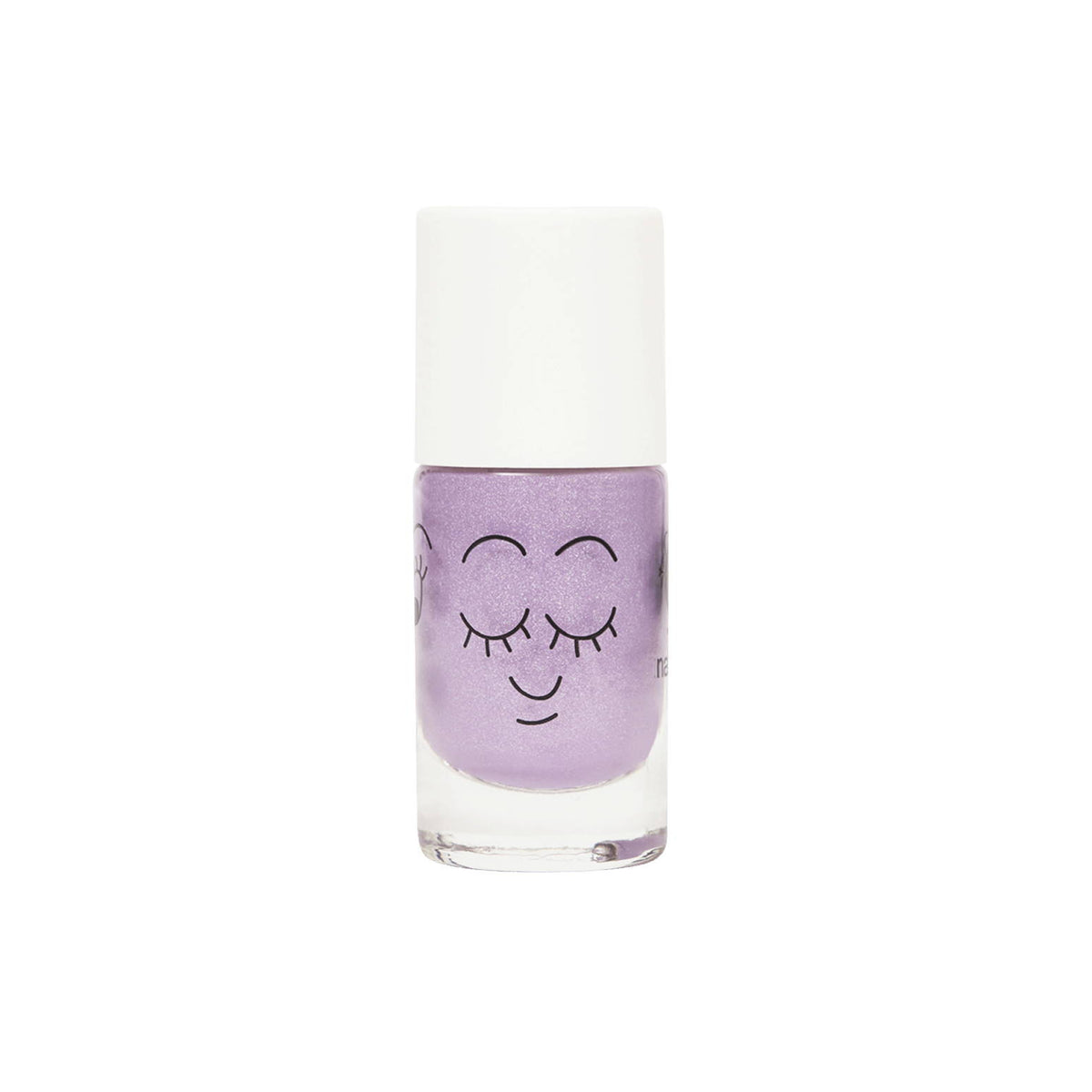 Lakier do Paznokci dla Dzieci Zmywalny Wodą - Nailmatic Piglou, Liliowy z Brokatem, 8 ml