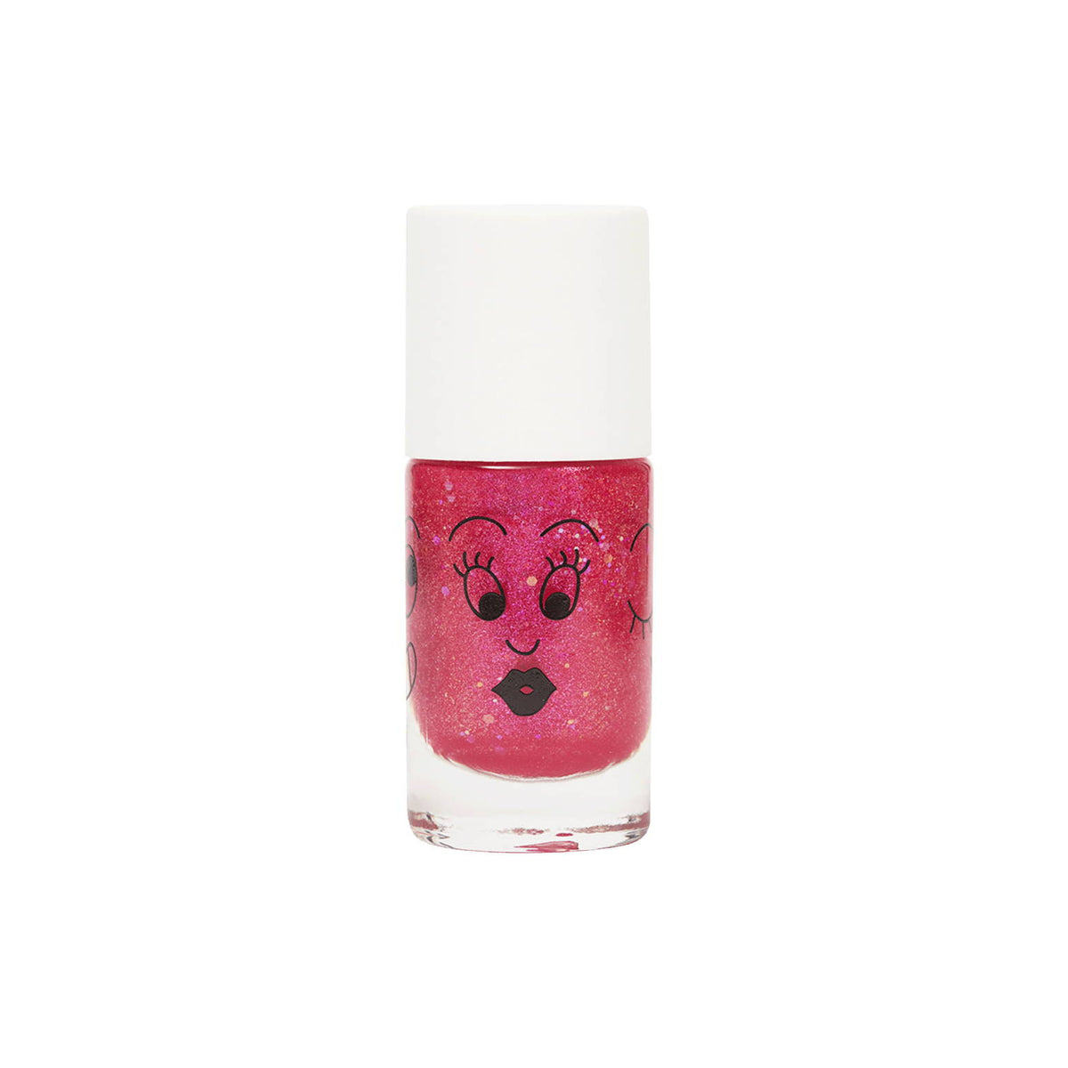 Lakier do Paznokci dla Dzieci Zmywalny Wodą - Nailmatic Sisi, Różowy z Brokatem, 8 ml