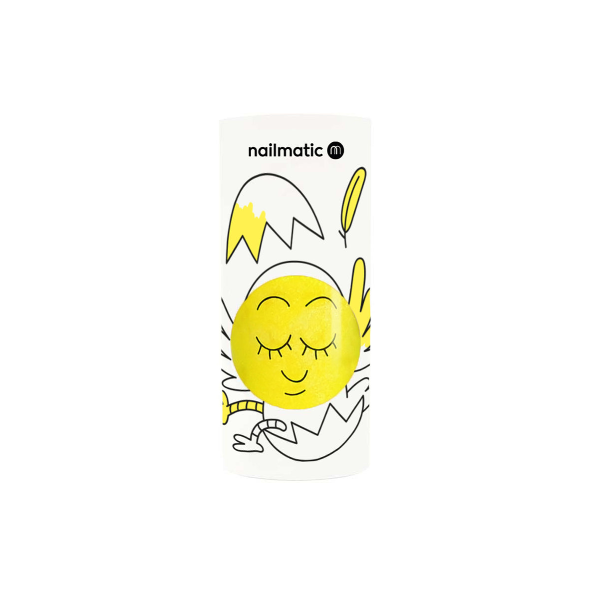 Lakier do Paznokci dla Dzieci Zmywalny Wodą - Nailmatic Titi, Żółty z Brokatem, 8 ml