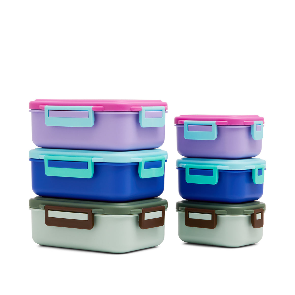 Lunch Buddies Bento Lunchbox z klipsami - Oliwkowy