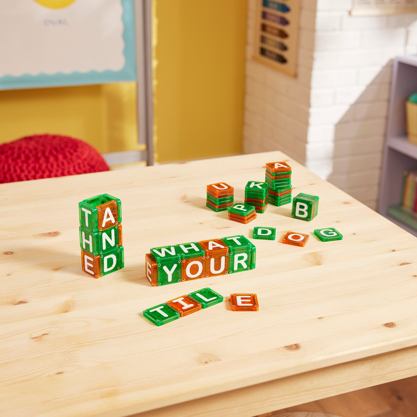 MAGNA-TILES® Klocki Magnetyczne LEARN Letters 56 el.