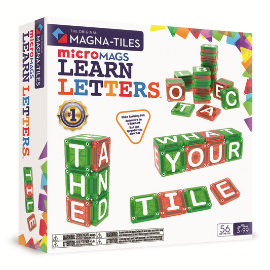 MAGNA-TILES® Klocki Magnetyczne LEARN Letters 56 el.