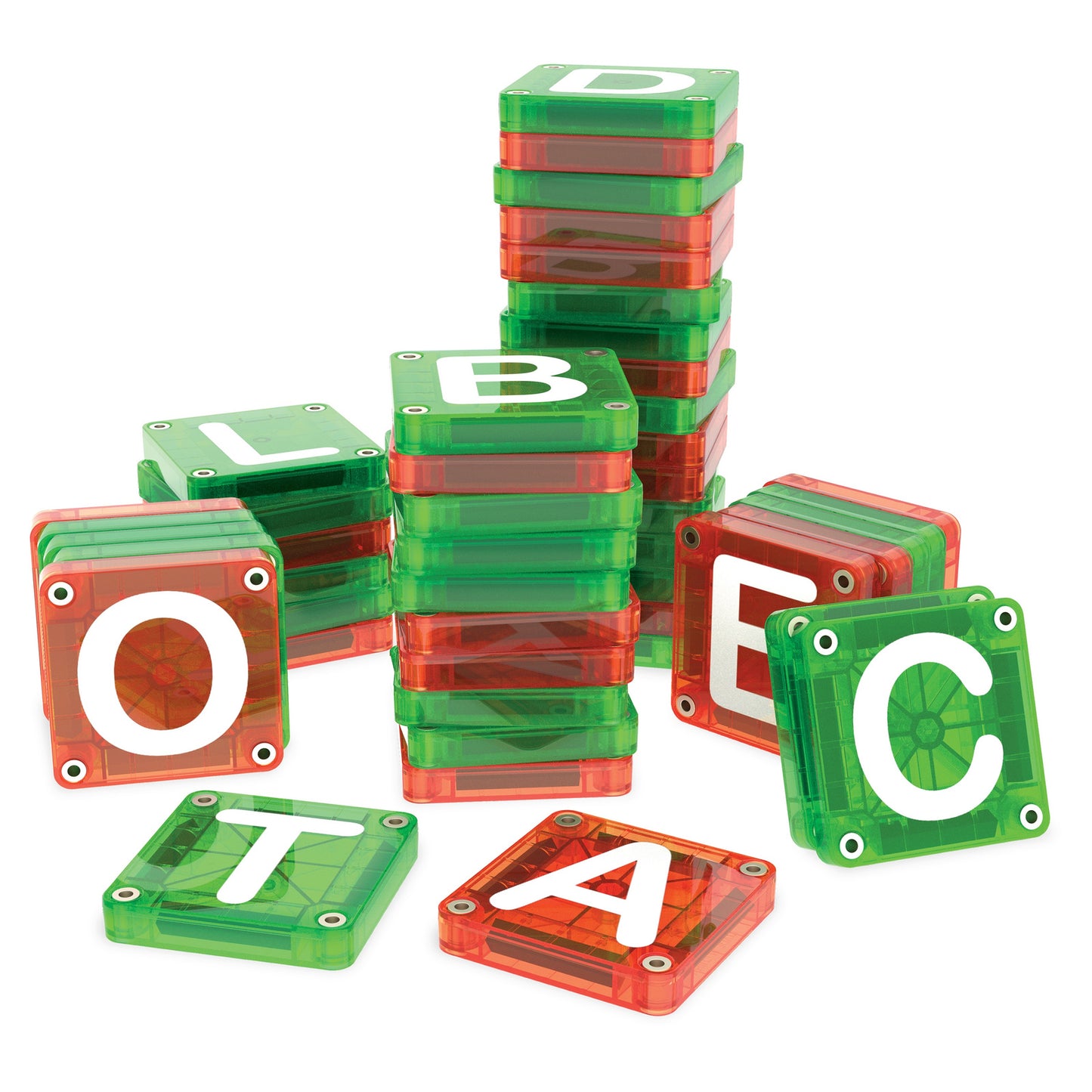 MAGNA-TILES® Klocki Magnetyczne LEARN Letters 56 el.