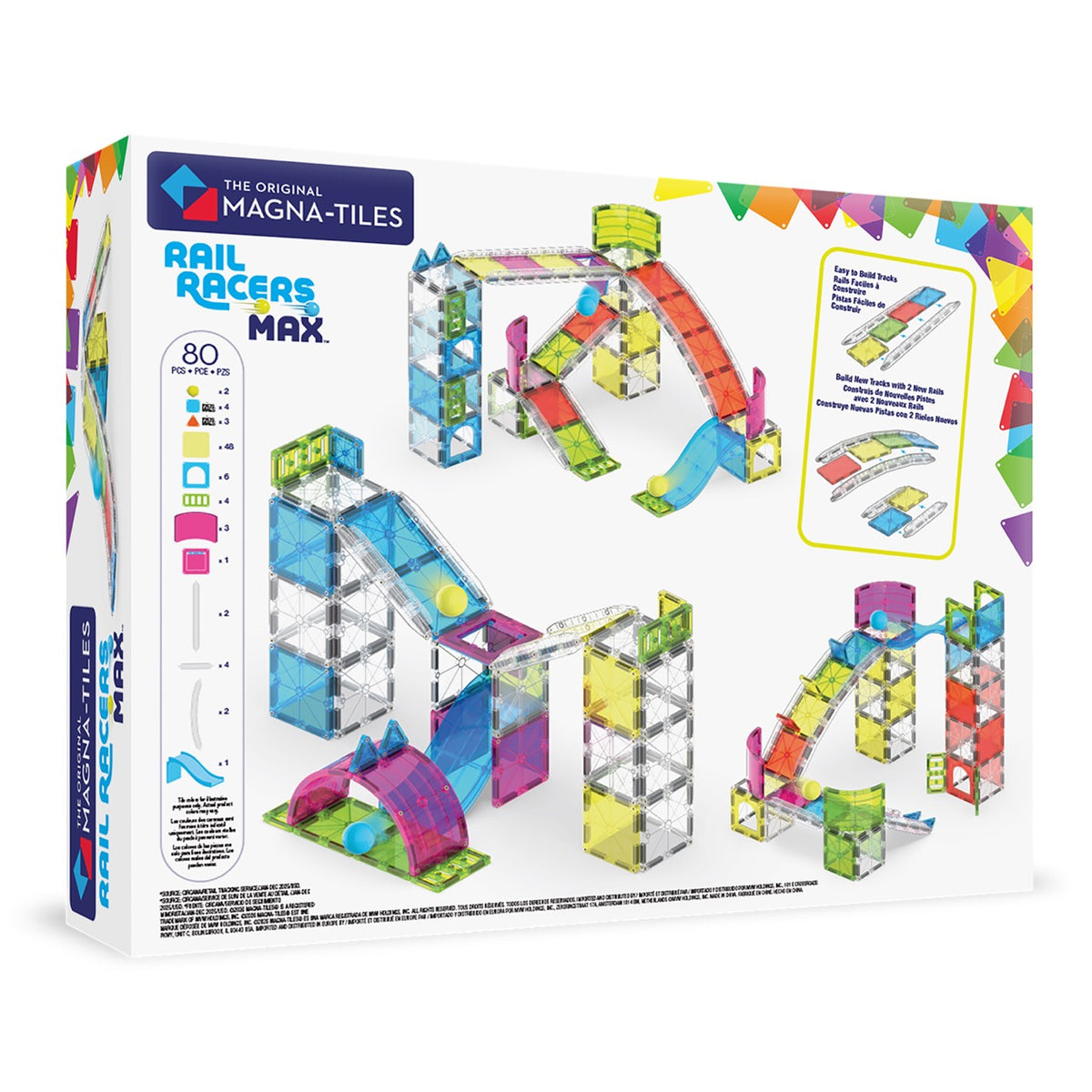 MAGNA-TILES®  Rail Racers Max 80 el.