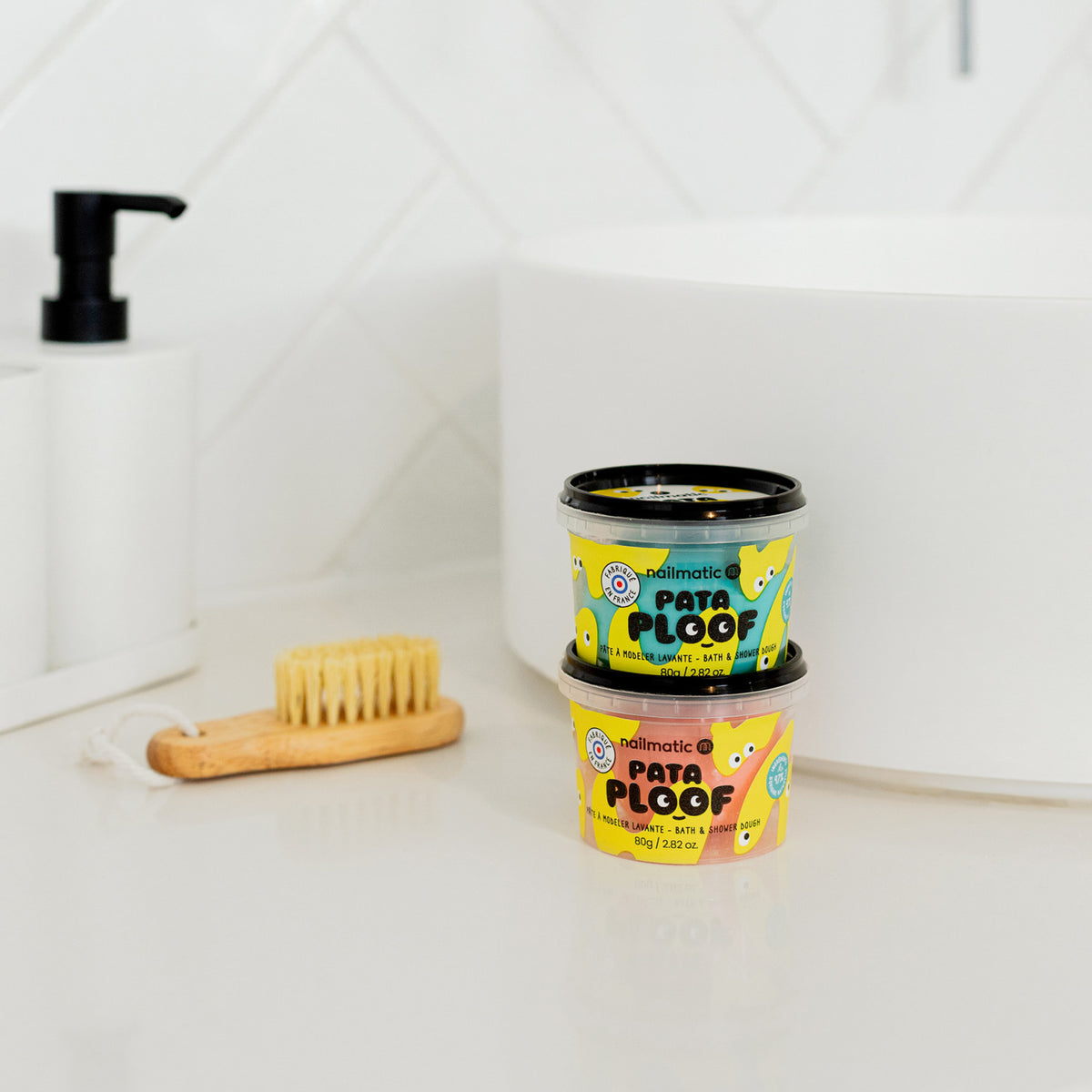 Myjąca Ciastolina do Kąpieli dla Dzieci - Nailmatic Pataploof, Niebieska, 80 g