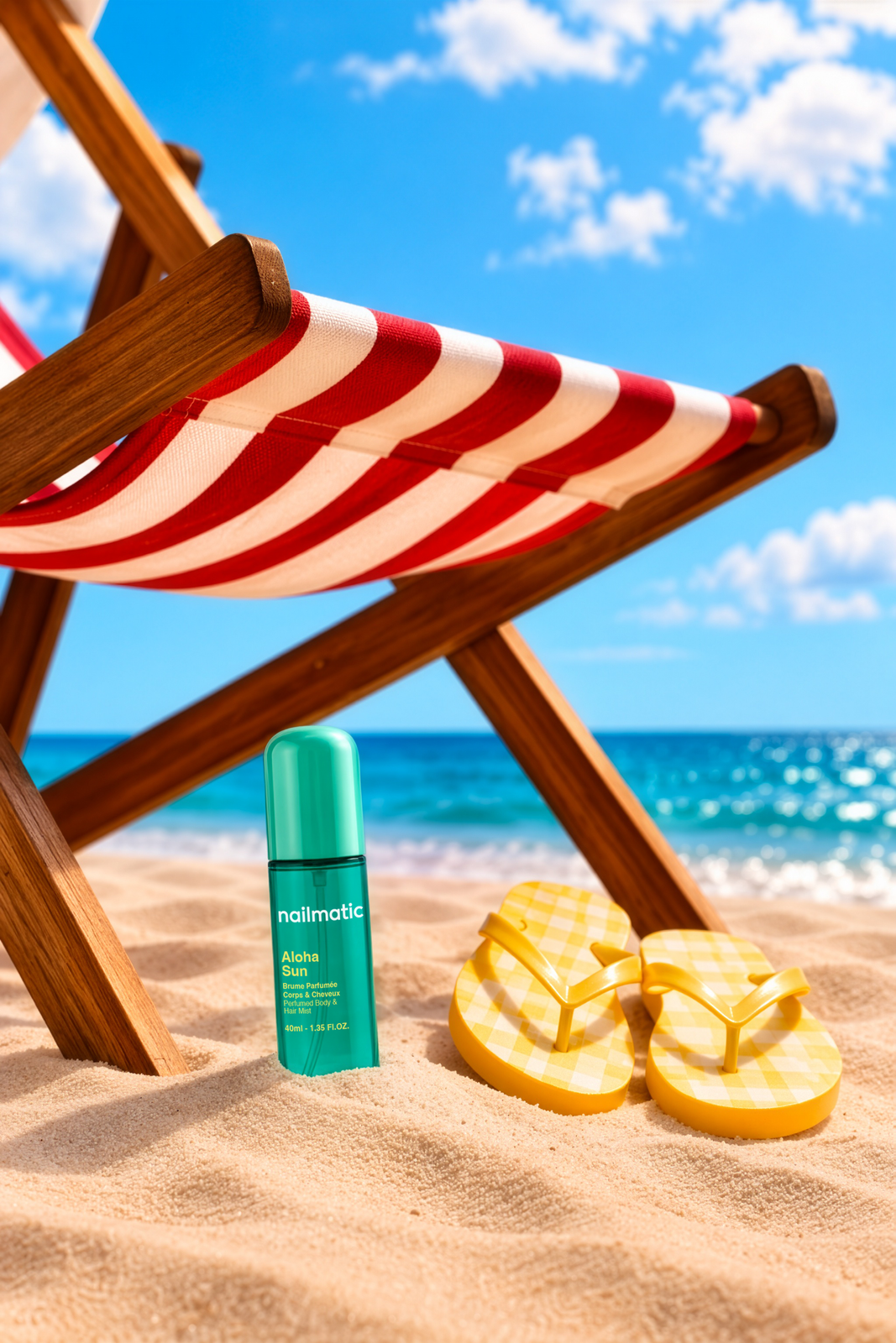 Perfumowana Mgiełka do Ciała i Włosów dla Dzieci - Nailmatic Aloha Sun, Kokos i Kwiaty Tropikalne, 40 ml