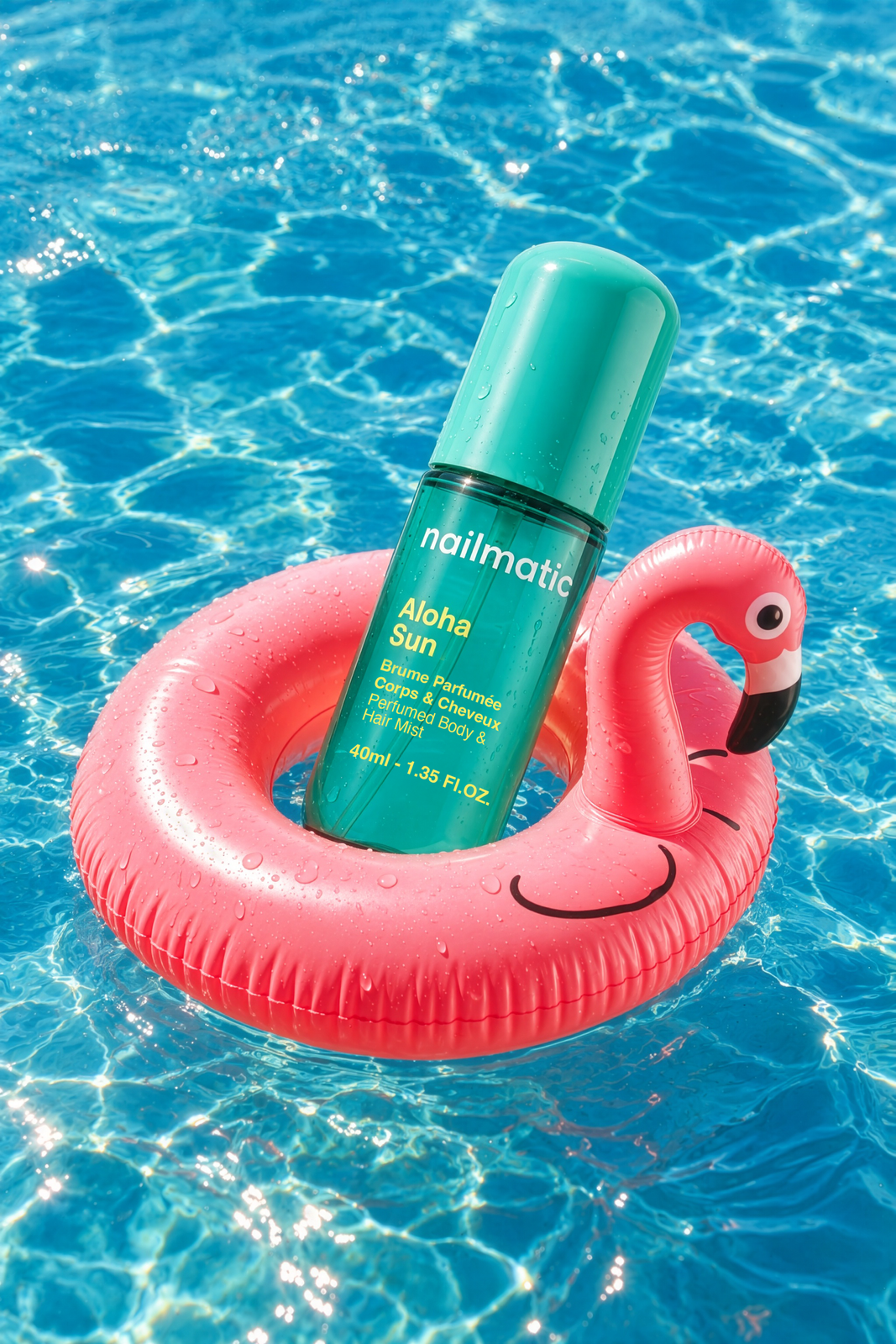 Perfumowana Mgiełka do Ciała i Włosów dla Dzieci - Nailmatic Aloha Sun, Kokos i Kwiaty Tropikalne, 40 ml