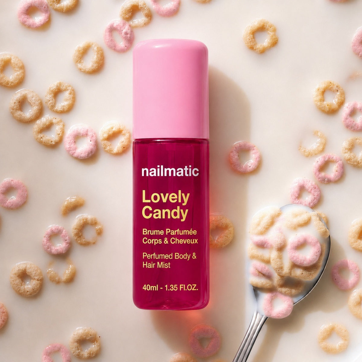 Perfumowana Mgiełka do Ciała i Włosów dla Dzieci - Nailmatic Lovely Candy, Wata Cukrowa, 40 ml