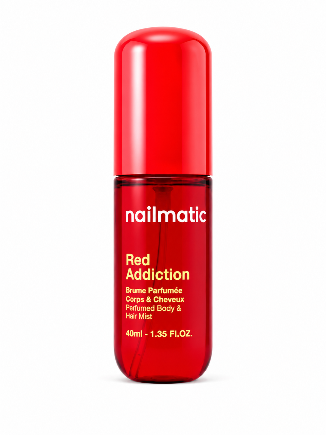 Perfumowana Mgiełka do Ciała i Włosów dla Dzieci - Nailmatic Red Addiction, Malina i Brzoskwinia, 40 ml