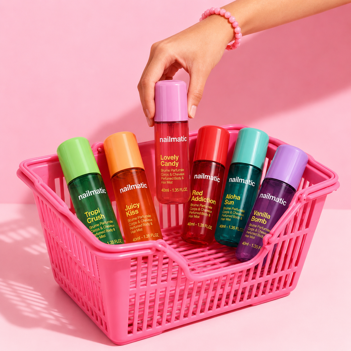 Perfumowana Mgiełka do Ciała i Włosów dla Dzieci - Nailmatic Tropi Crush, Owoce Tropikalne, 40 ml