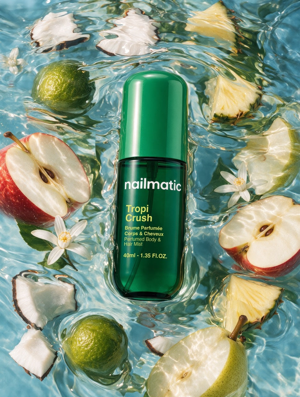 Perfumowana Mgiełka do Ciała i Włosów dla Dzieci - Nailmatic Tropi Crush, Owoce Tropikalne, 40 ml