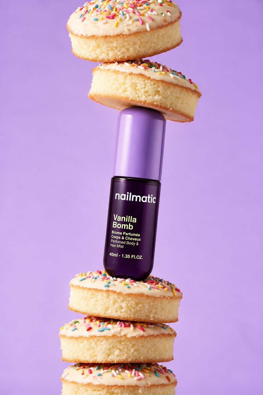 Perfumowana Mgiełka do Ciała i Włosów dla Dzieci - Nailmatic Vanilla Bomb, Wanilia i Karmel, 40 ml