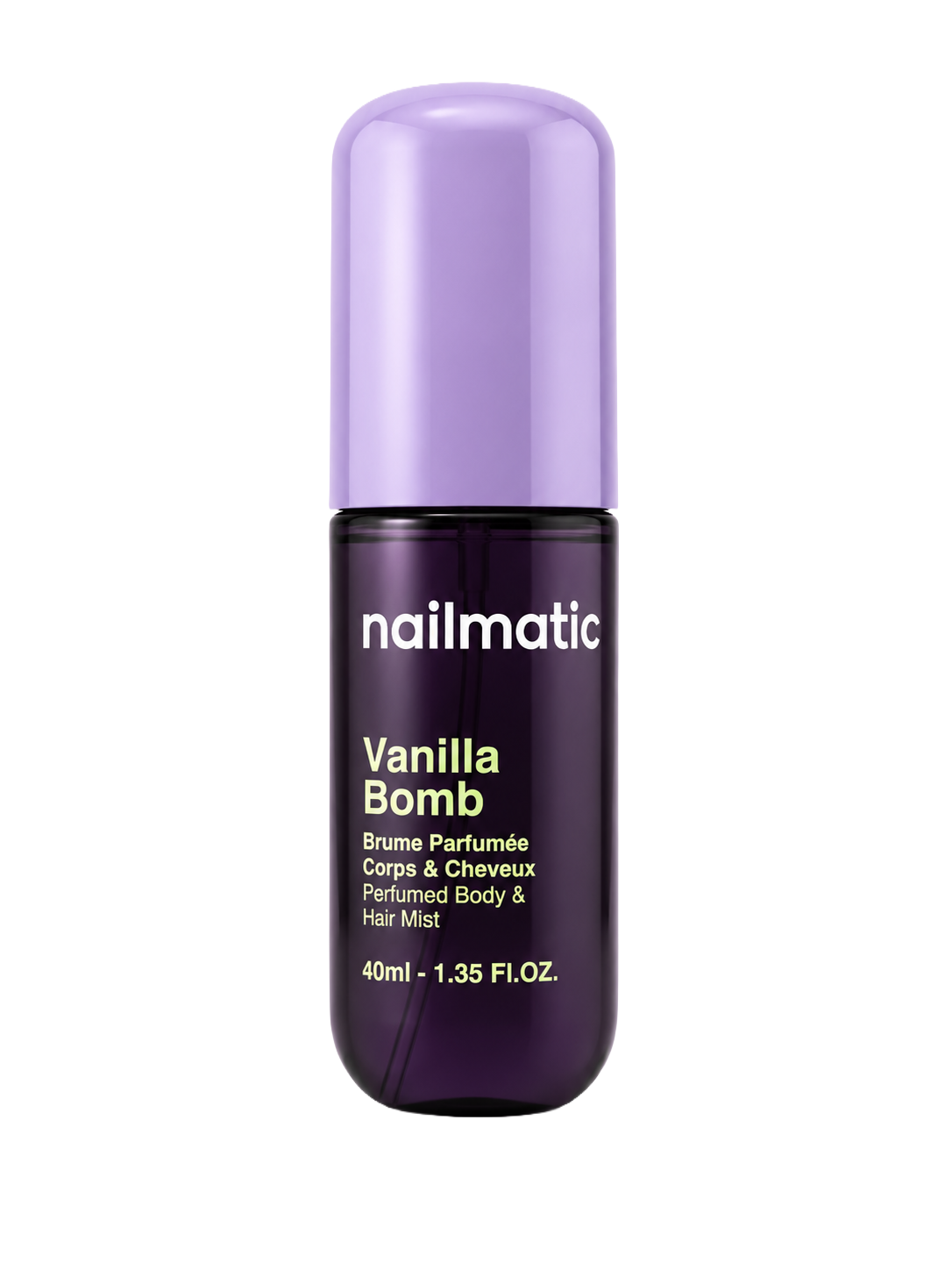 Perfumowana Mgiełka do Ciała i Włosów dla Dzieci - Nailmatic Vanilla Bomb, Wanilia i Karmel, 40 ml