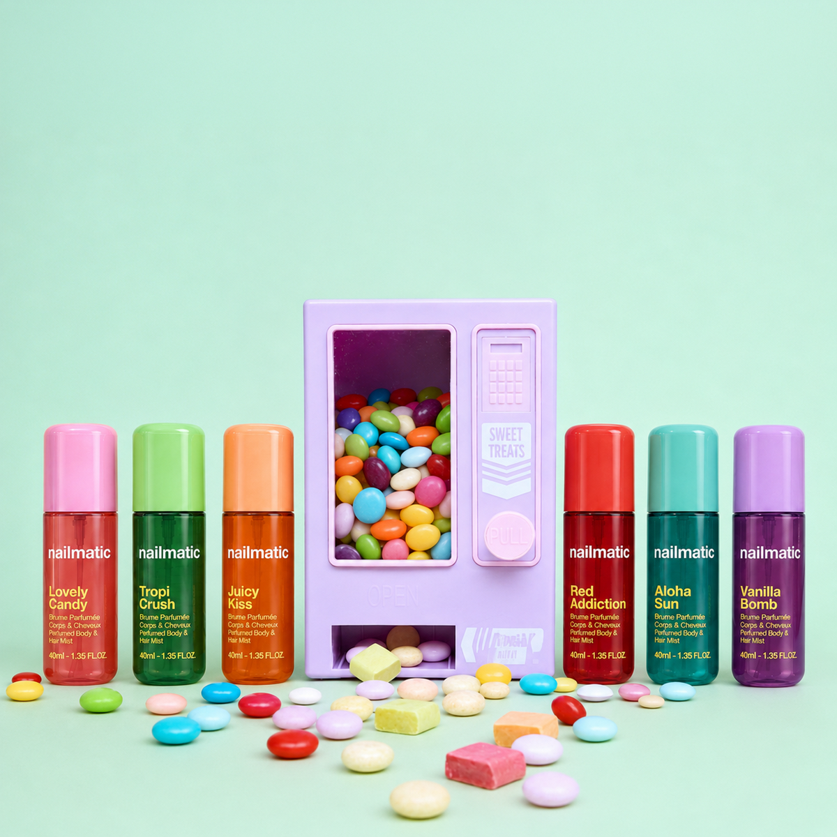 Perfumowana Mgiełka do Ciała i Włosów dla Dzieci - Nailmatic Vanilla Bomb, Wanilia i Karmel, 40 ml